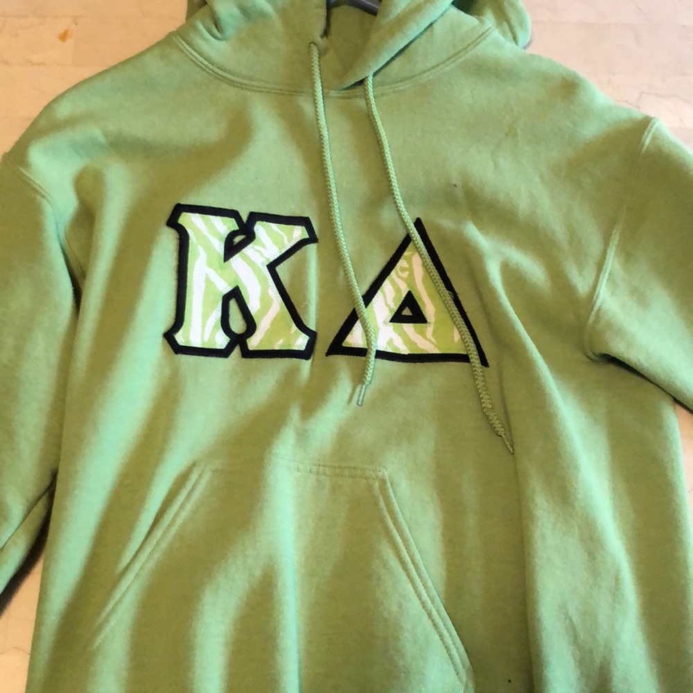 Lime green Kappa Delta hooded sweatshirt -small